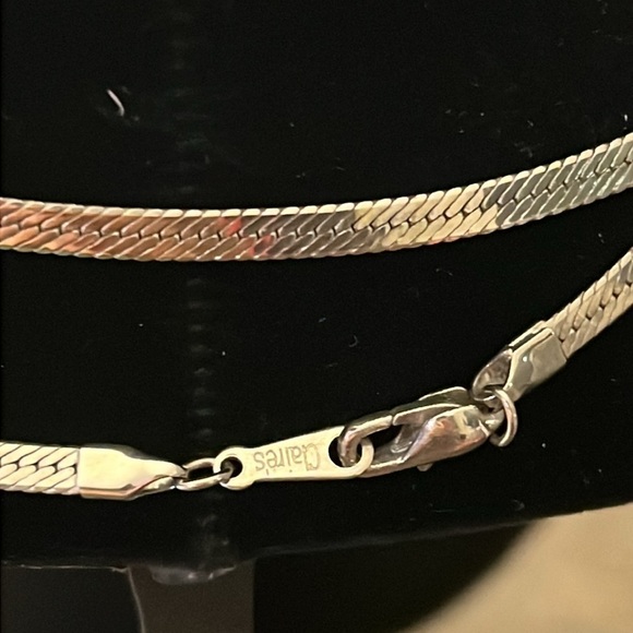 Claire’s silver tone smooth snake chain necklace 14” wearable length - Picture 3 of 5